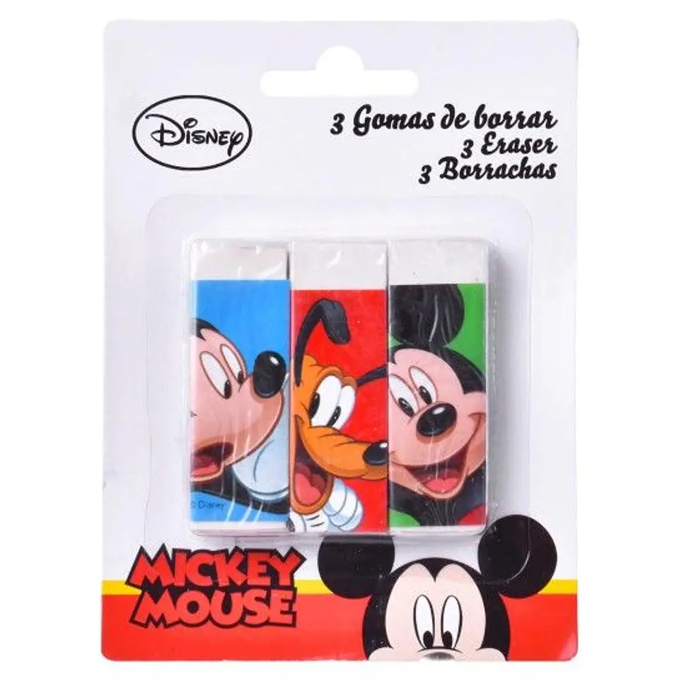 BORRACHAS MICKEY CONJ. 3 1
