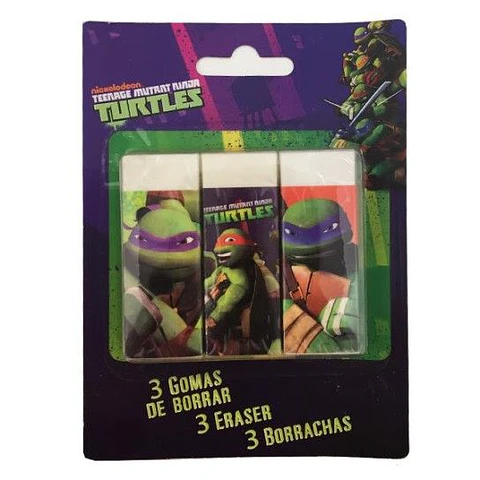 BORRACHAS TARTARUGAS NINJA CONJ. 3