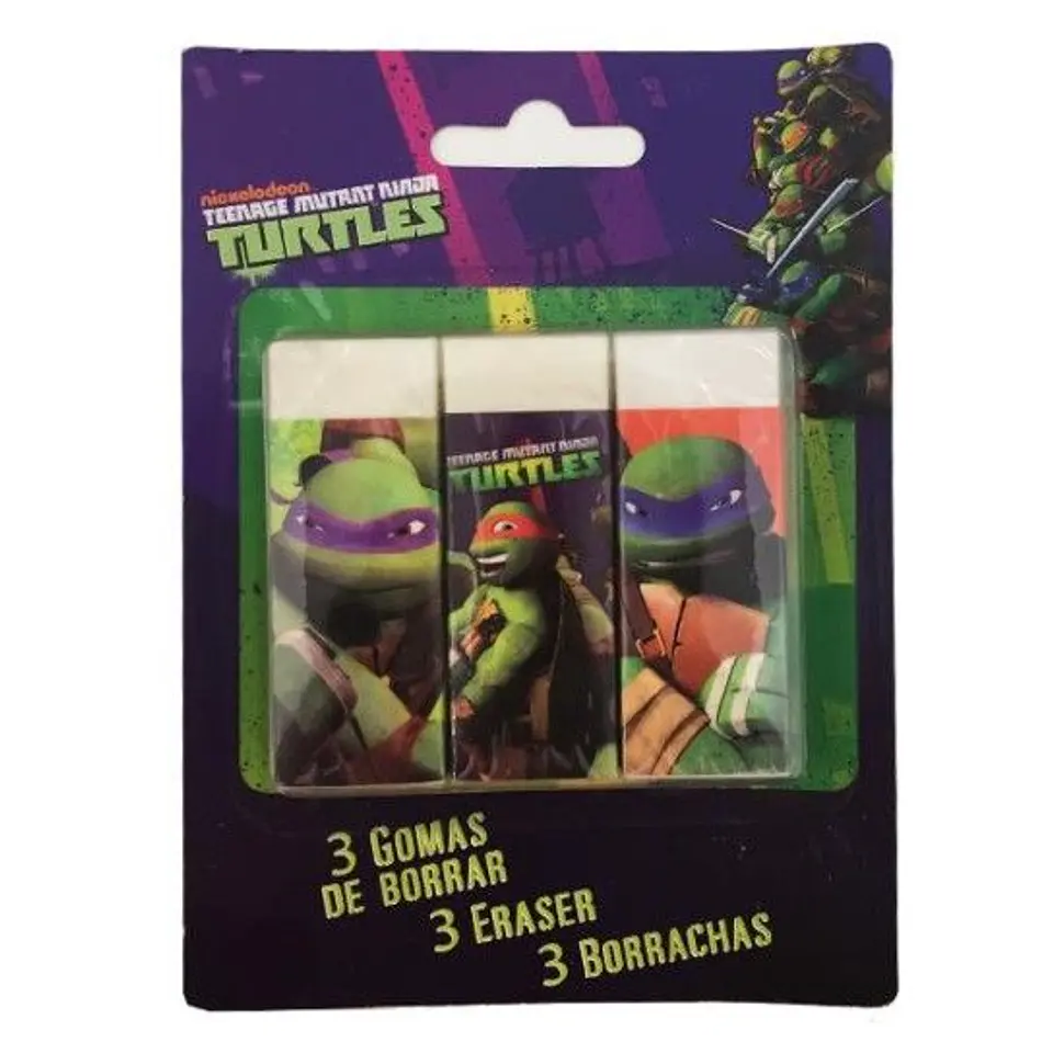 BORRACHAS TARTARUGAS NINJA CONJ. 3 1
