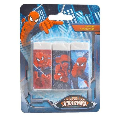 BORRACHAS SPIDER MAN CONJ. 3 