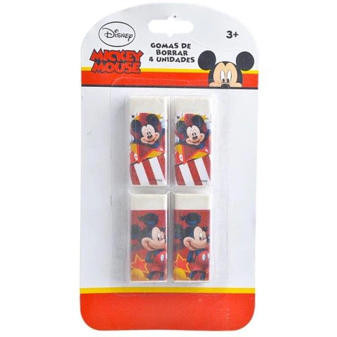 BORRACHAS MICKEY MOUSE CONJ. 4 
