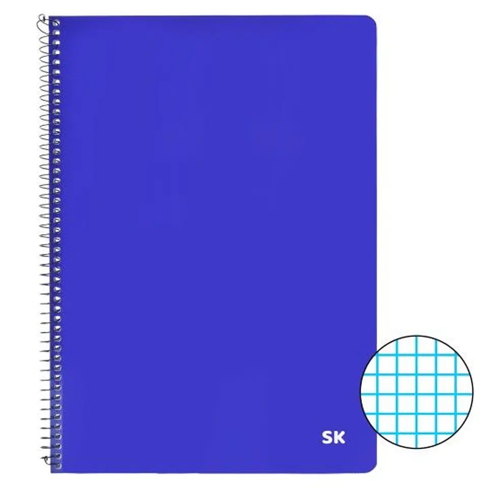 CADERNO A4 QUAD CAPA AZUL 1