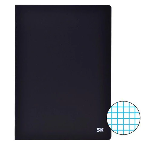 CADERNO A4 QUADRICULADO CAPA PRETA