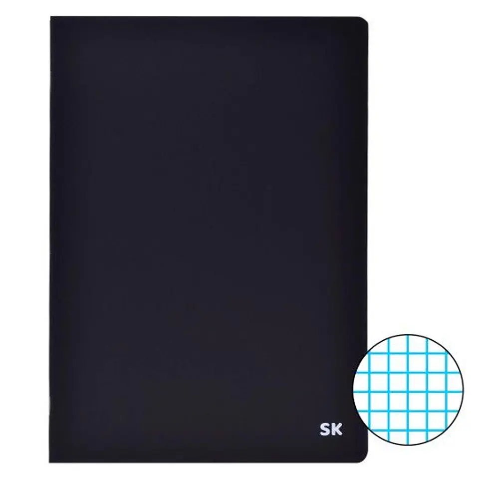 CADERNO A4 QUADRICULADO CAPA PRETA 1