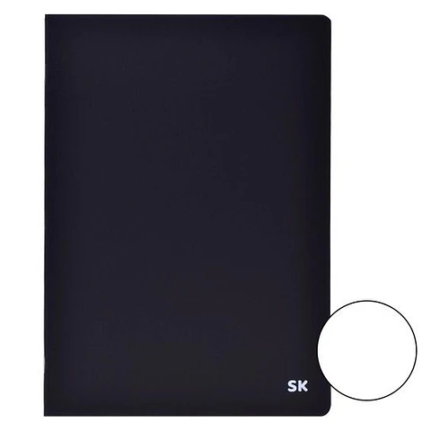 CADERNO A4 LISO CAPA PRETA