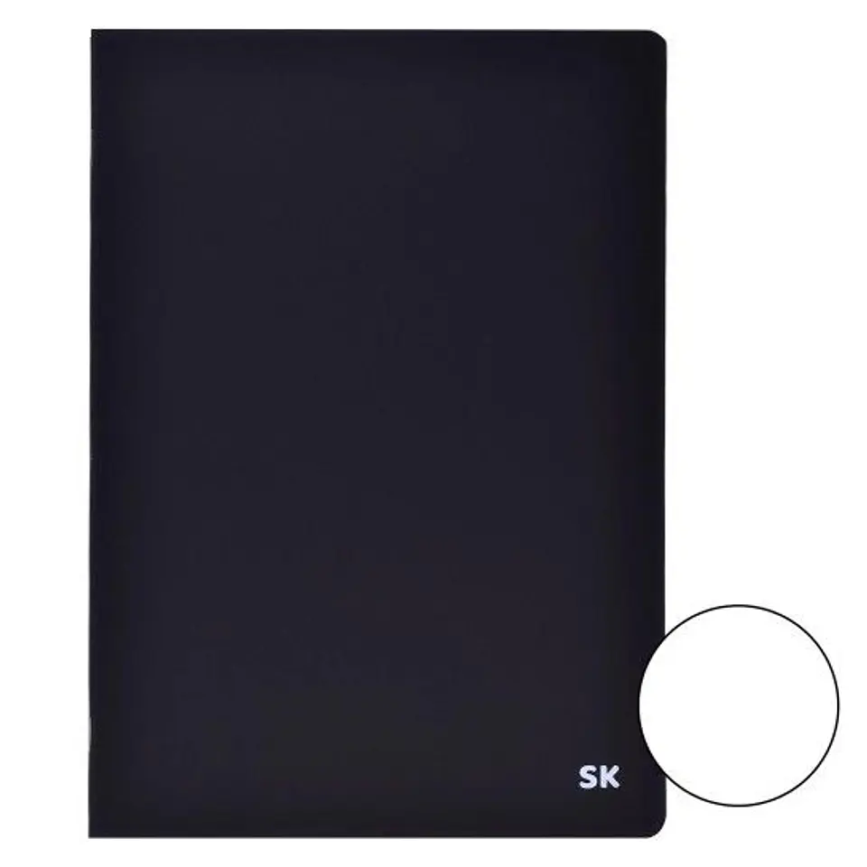 CADERNO A4 LISO CAPA PRETA 1