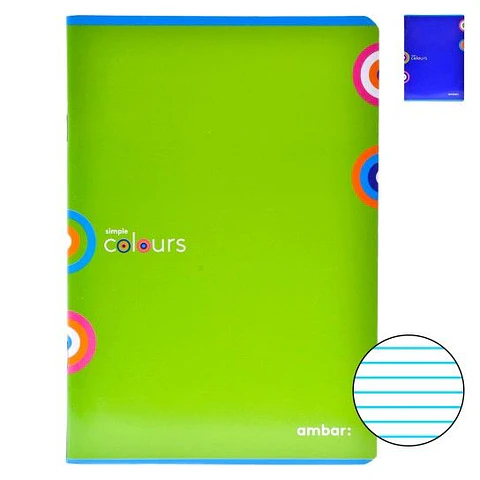 CADERNO A5 PAUTADO COLOURS 80FLS