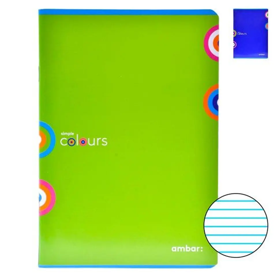 CADERNO A5 PAUTADO COLOURS 80FLS 1