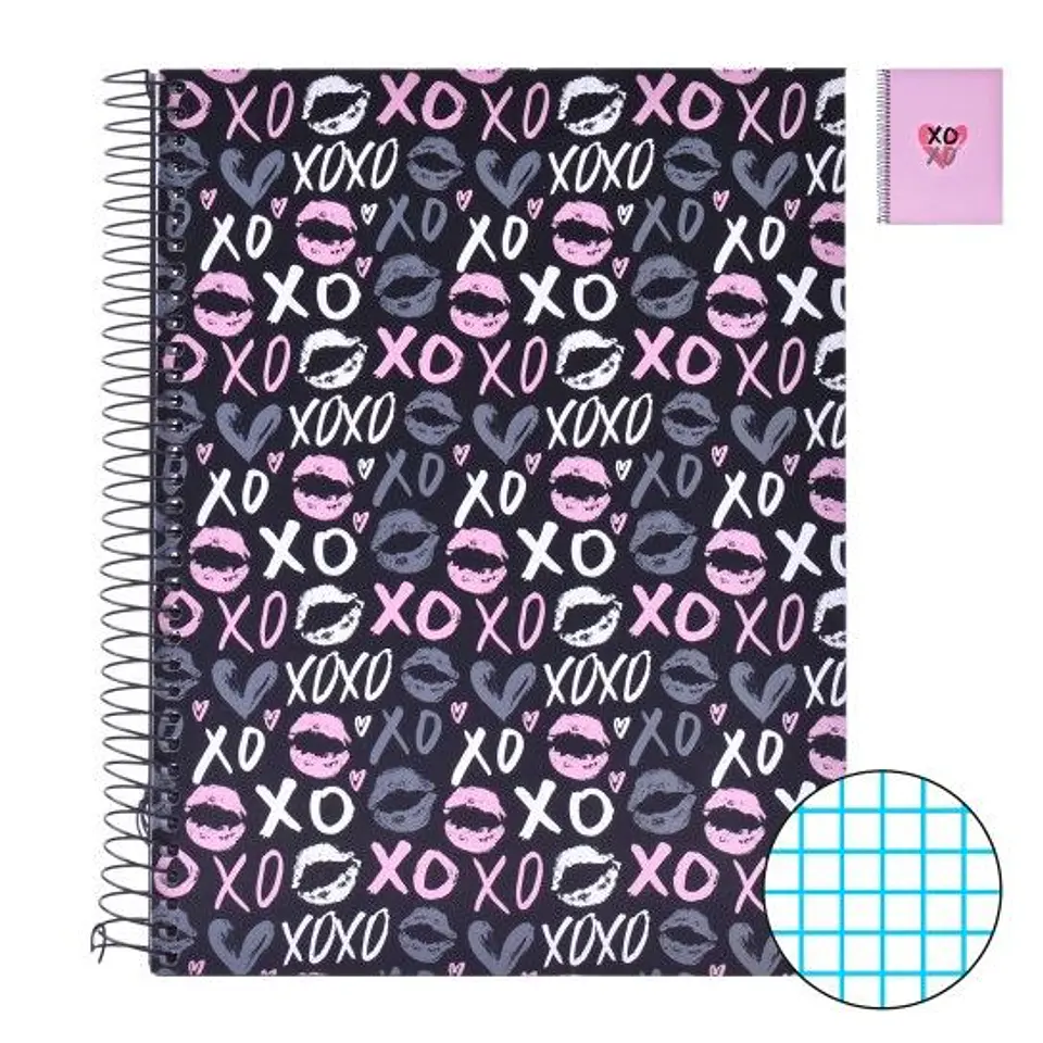 CADERNO A5 QUADRICULADO CAPA DURA 120F 1