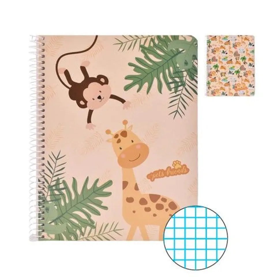 CADERNO A5 QUADRICULADO PETS 80F 1