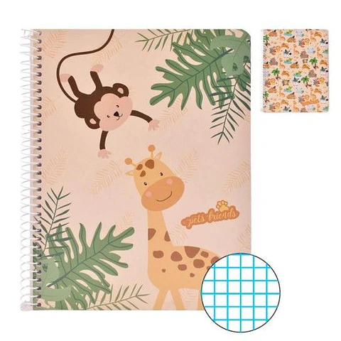 CADERNO A4 QUADRICULADO PETS 80F
