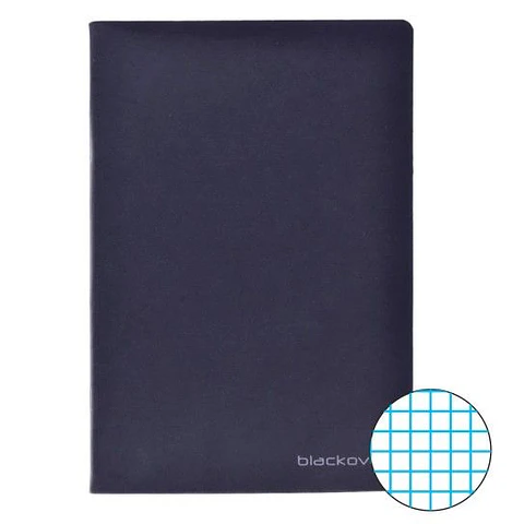 CADERNO A5 QUADRICULADO CAPA PRETA
