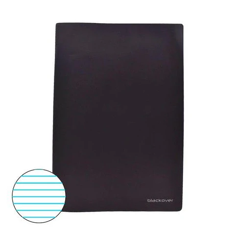CADERNO A4 PAUTADO CAPA PRETA