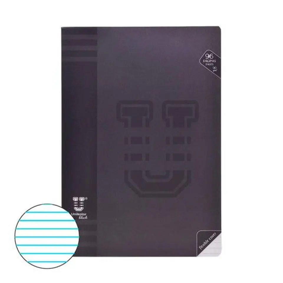 CADERNO A4 PAUTADO UNIKOLOR 48F 1