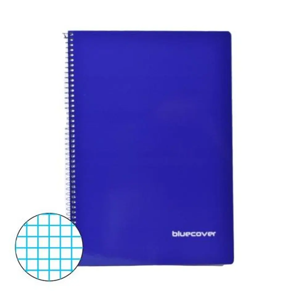 CADERNO A4 QUADRICULADO AZUL 80FLS 1