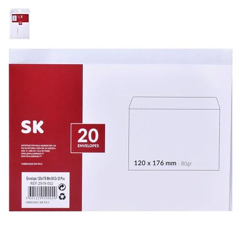 ENVELOPES 120X176 20UN
