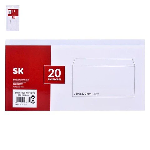 ENVELOPES 110X220 20UN SK