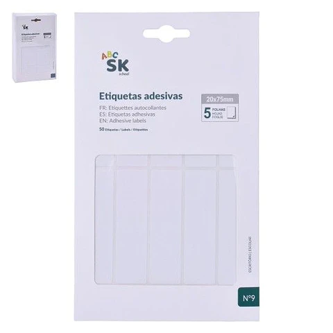 ETIQUETAS ADESIVAS 5P 20X75