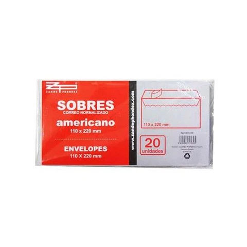 ENVELOPE 110X220 PHONDEX 20UNI