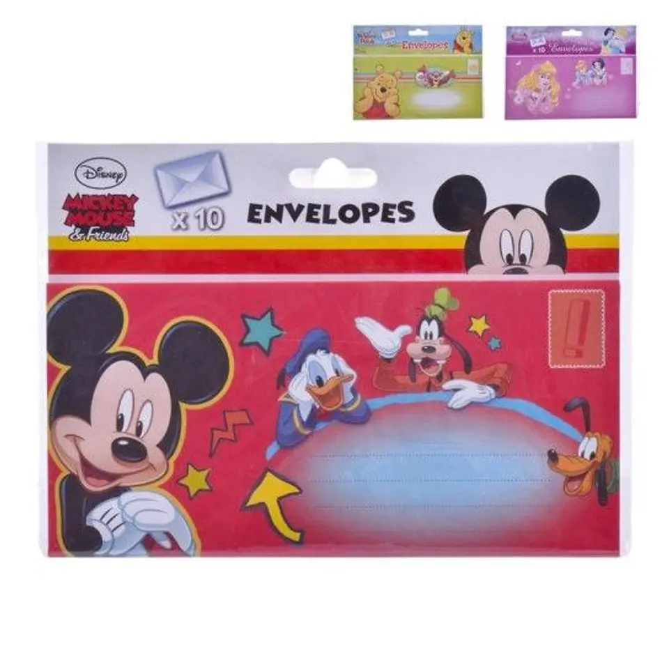 ENVELOPES+PAPEL CARTA 10UNI MICKEY 1