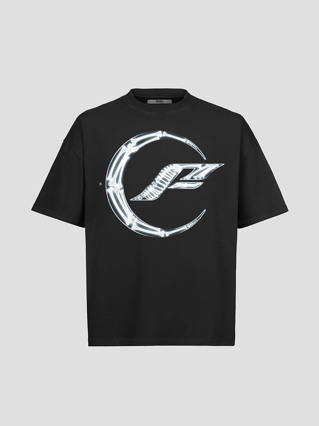 Polera YVL Bone Signal Negra