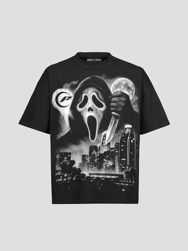 Polera Frover Ghostface Negra