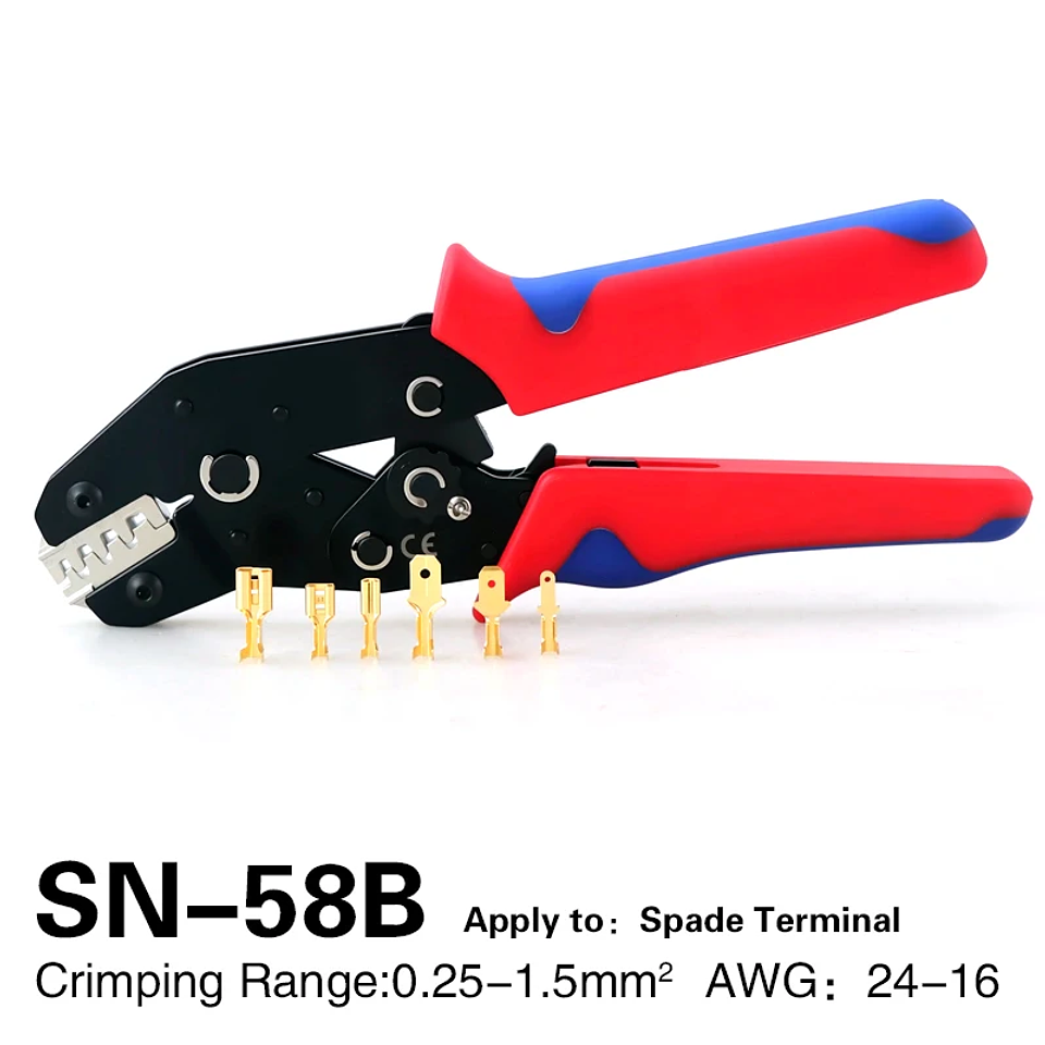 SN-58B Professional Crimping Pliers for Spade and Dupont Terminals 2