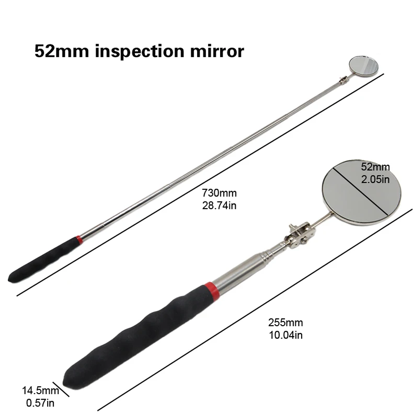 50mm Telescopic Bottom Inspection Mirror with 360° Rotation 2