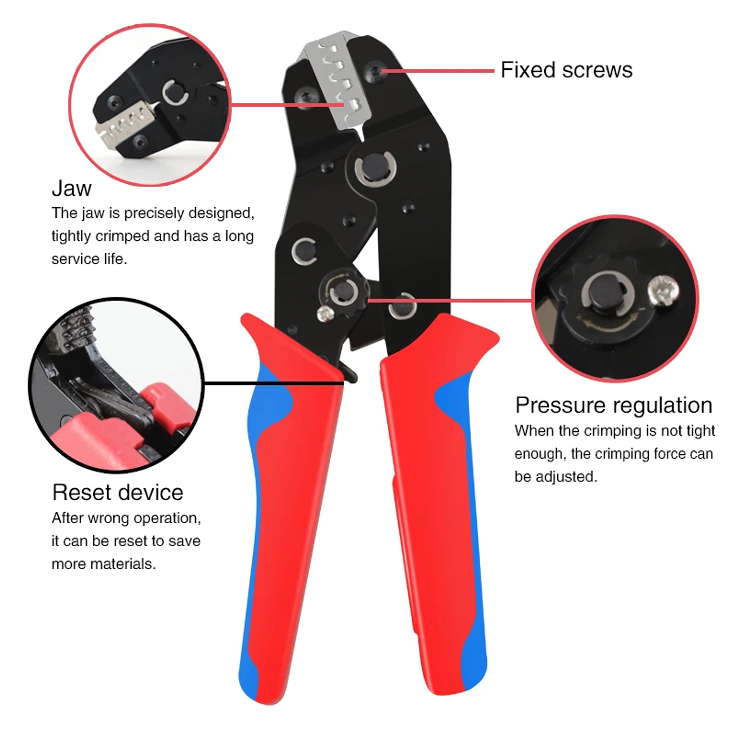 SN-58B Professional Crimping Pliers for Spade and Dupont Terminals 5