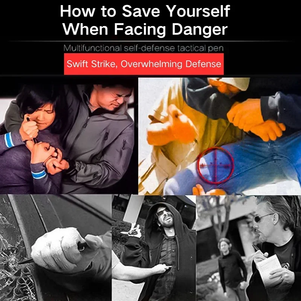 Tactical Self-Defense Pen with Tungsten Steel Glass Breaker 3