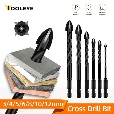 Hex Drill Bit Set for Tile, Glass, and Concrete