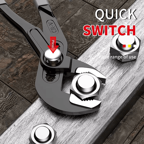 Quick-Release Water Pump Pliers | Adjustable V-Jaw Plumbing Wrench