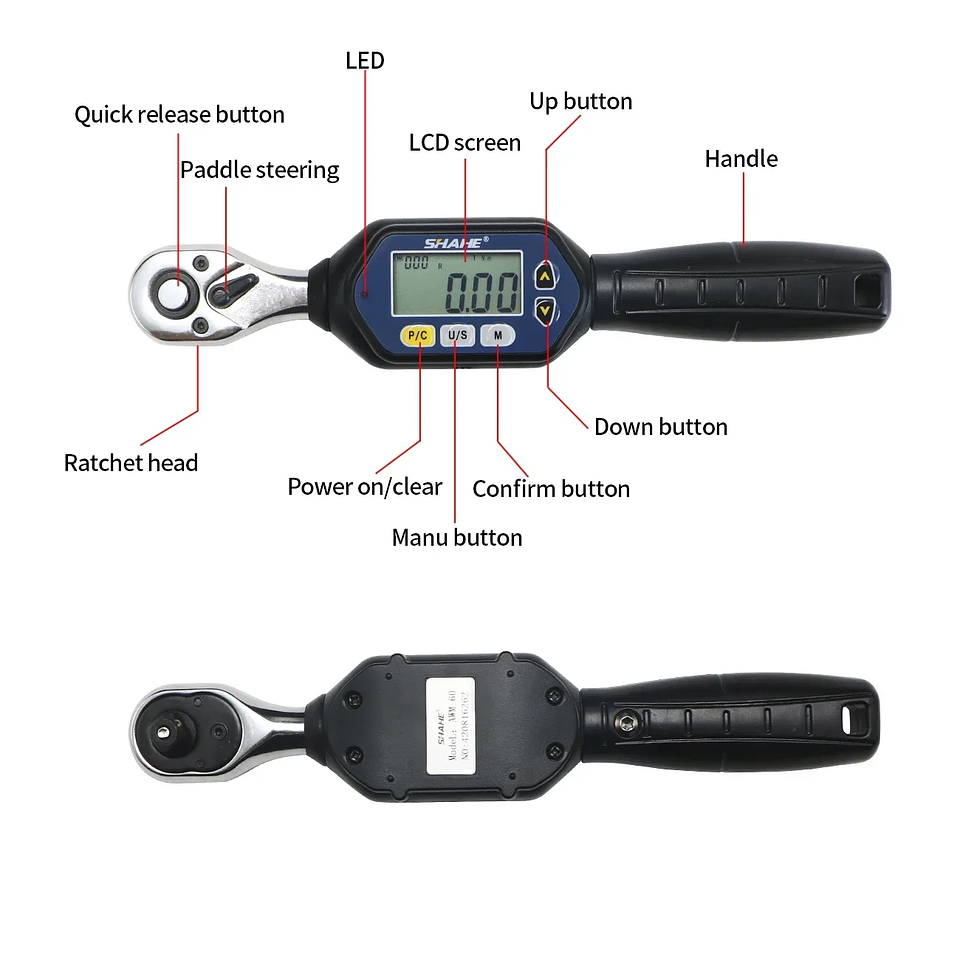 Shahe Mini Digital Torque Wrench | 1/4