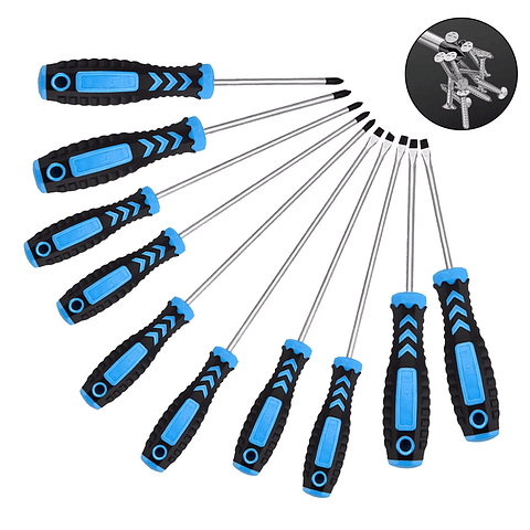 10-Piece Multipurpose Screwdriver Set | Mini Insulated Repair Kit