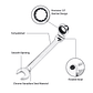 72-Tooth Flexible Head Ratchet Wrench | Professional Mirror Finish Spanner - thumbnail 3