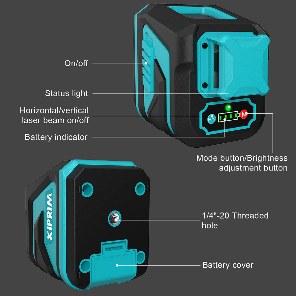 Professional Green Light Laser Level | 2-Line & 5-Line 360° Automatic Leveling 6