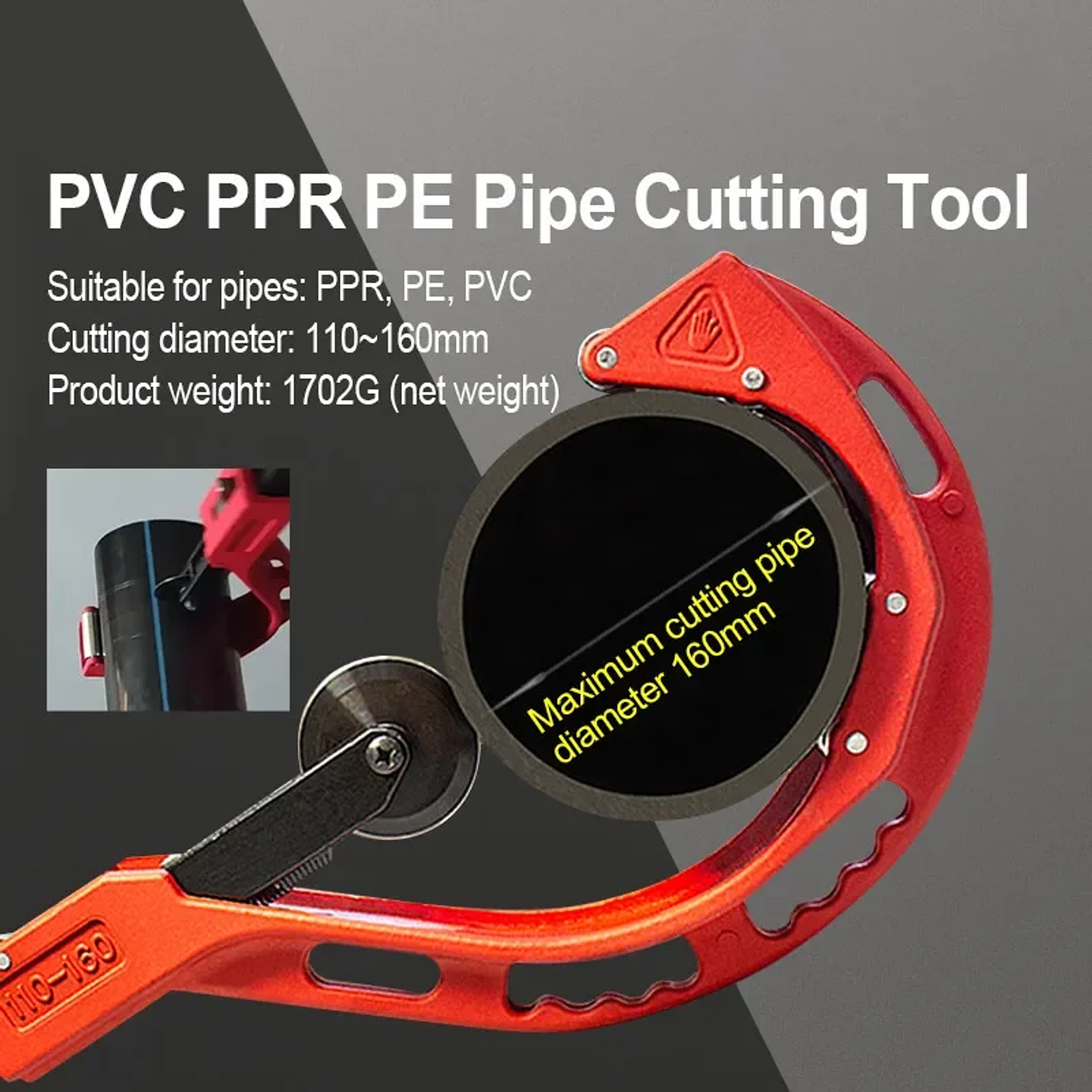 Dual-Purpose Alloy Steel PVC Pipe Cutter for PPR & PE Tubes 1