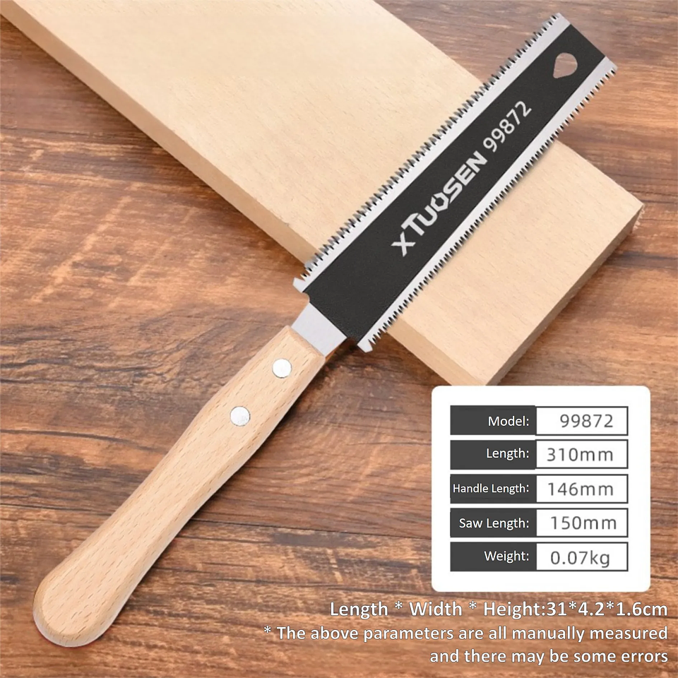 6-Inch Double-Sided Hand Saw for Precision Flush Cutting 6