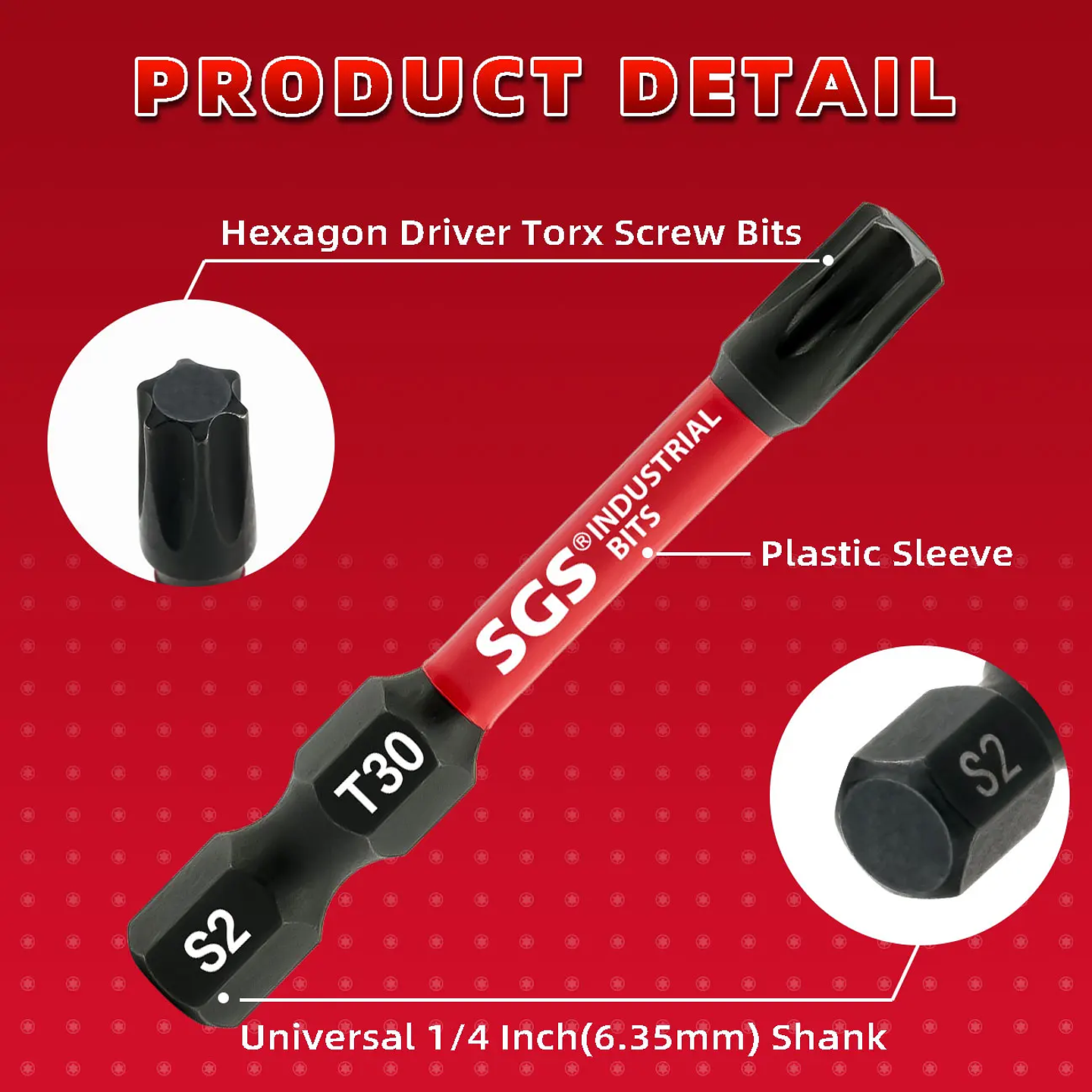 10-Piece Strong Magnetic Anti-Slip Torx Screwdriver Bit Set 9