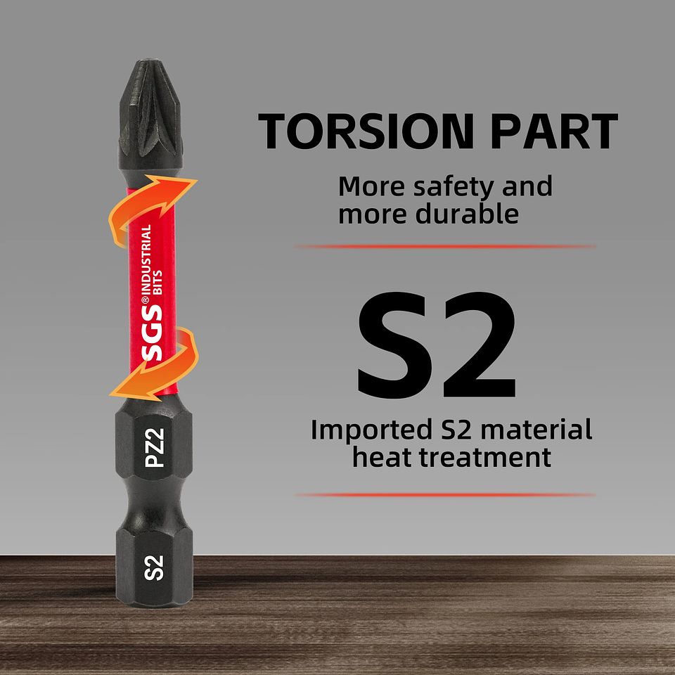 10/20-Piece Strong Magnetic Impact-Resistant PZ2 Screwdriver Bit Set 5