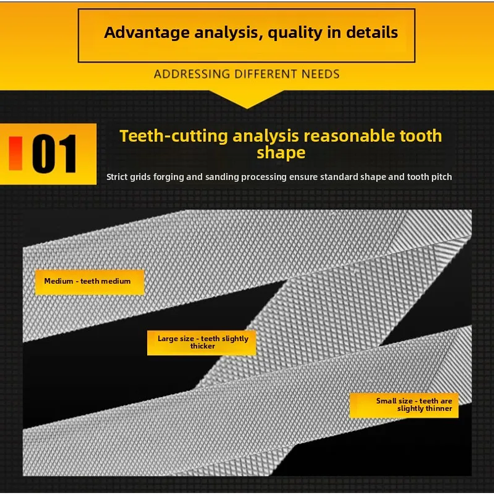 5-Piece Precision Alloy Steel Hand File Set for Wood and Metal 4