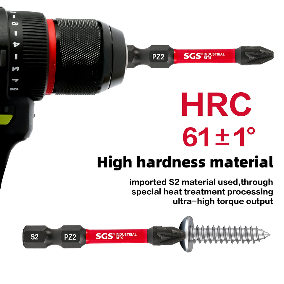 10/20-Piece Strong Magnetic Impact-Resistant PZ2 Screwdriver Bit Set 6