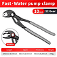 Quick-Release Water Pump Pliers | Adjustable V-Jaw Plumbing Wrench - thumbnail 5