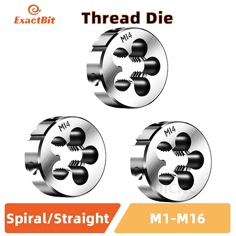 ExactBit Right Hand Metric Thread Die | High-Strength M1-M16 Metal Thread Tool