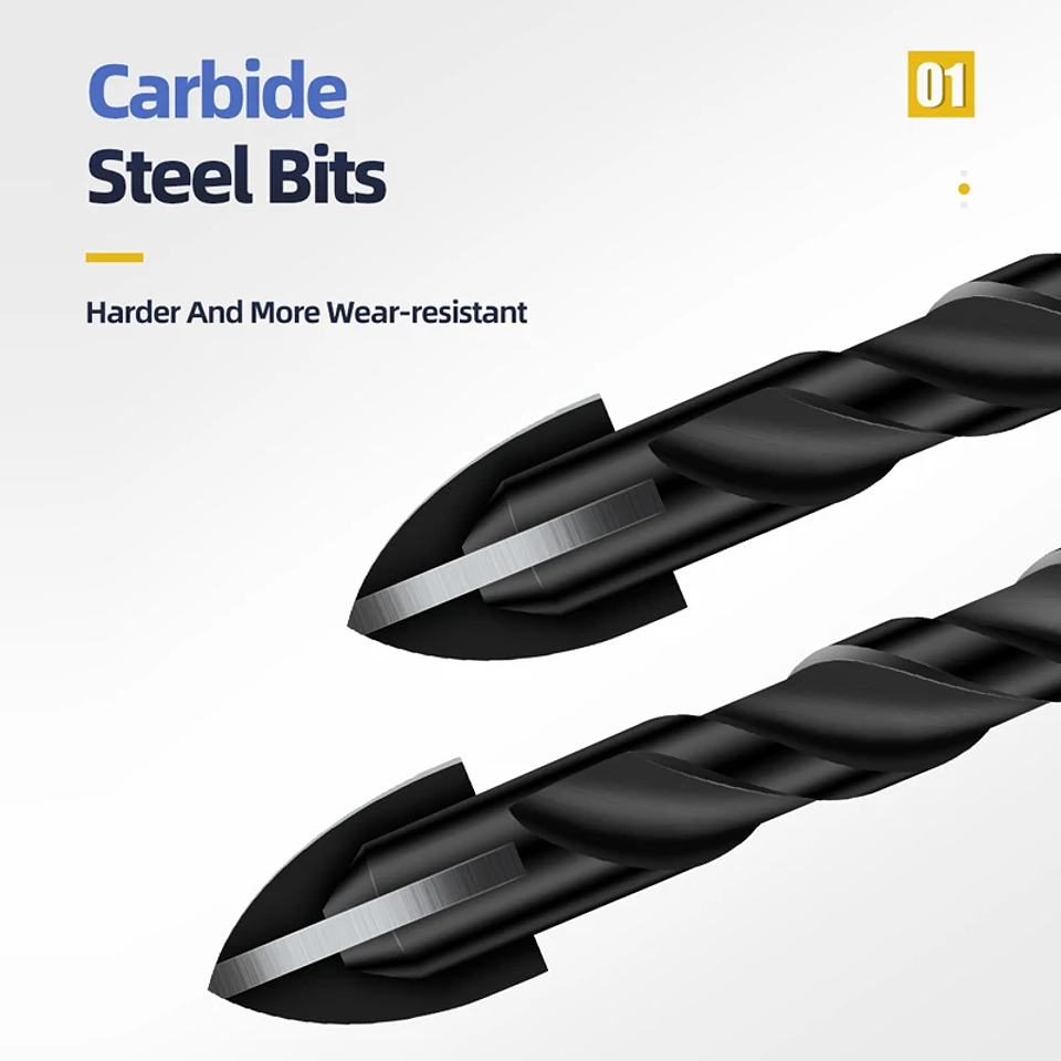Hex Drill Bit Set for Tile, Glass, and Concrete 5