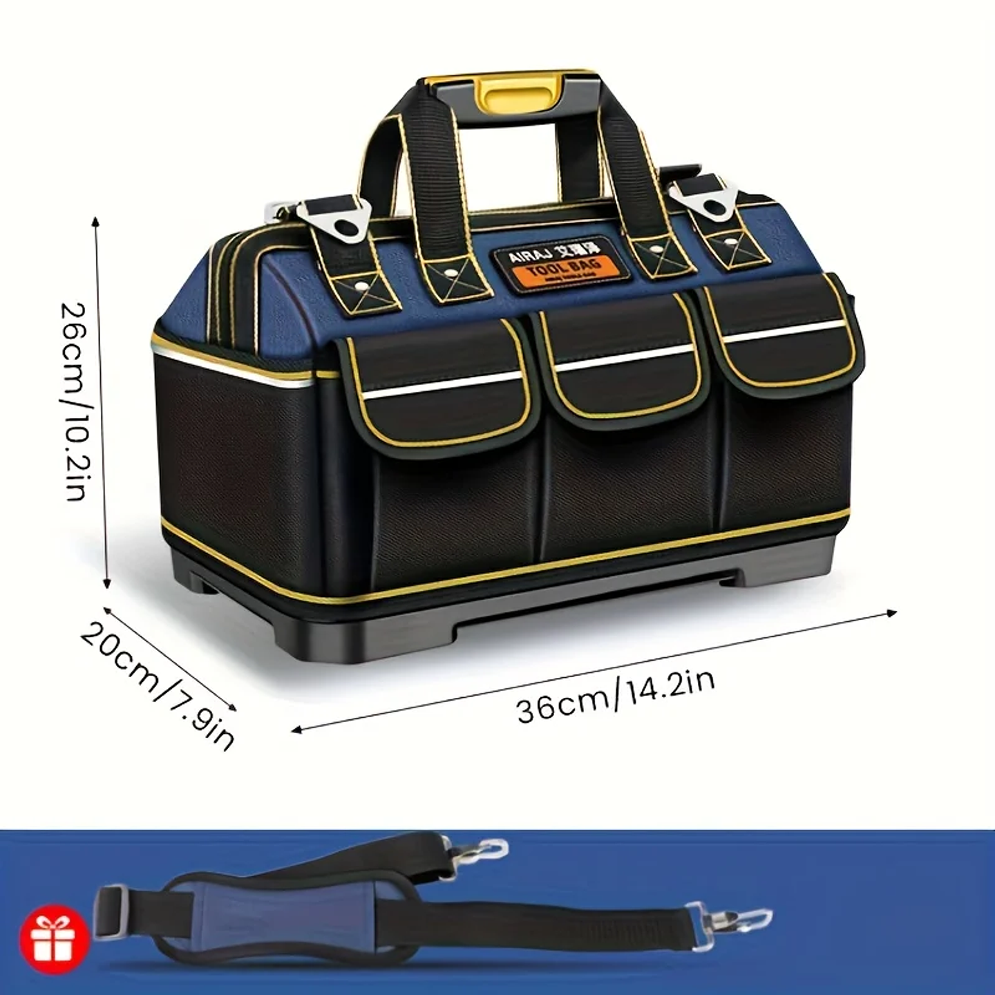 Professional Heavy Duty Electrician Tool Bag & Organizer 10