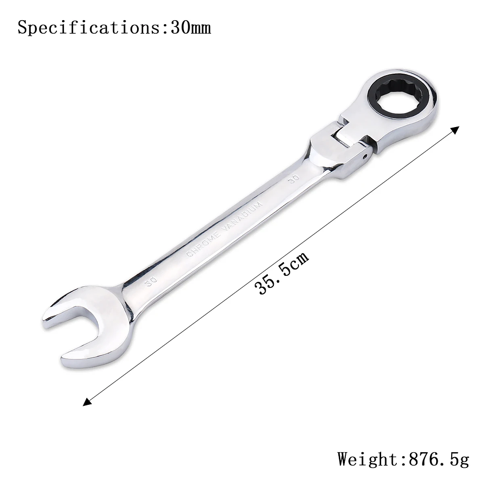 72-Tooth Flexible Head Ratchet Wrench | Professional Mirror Finish Spanner 6