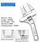Large Opening Adjustable Sink & Bathroom Wrench | Universal Plumbing Spanner - thumbnail 5