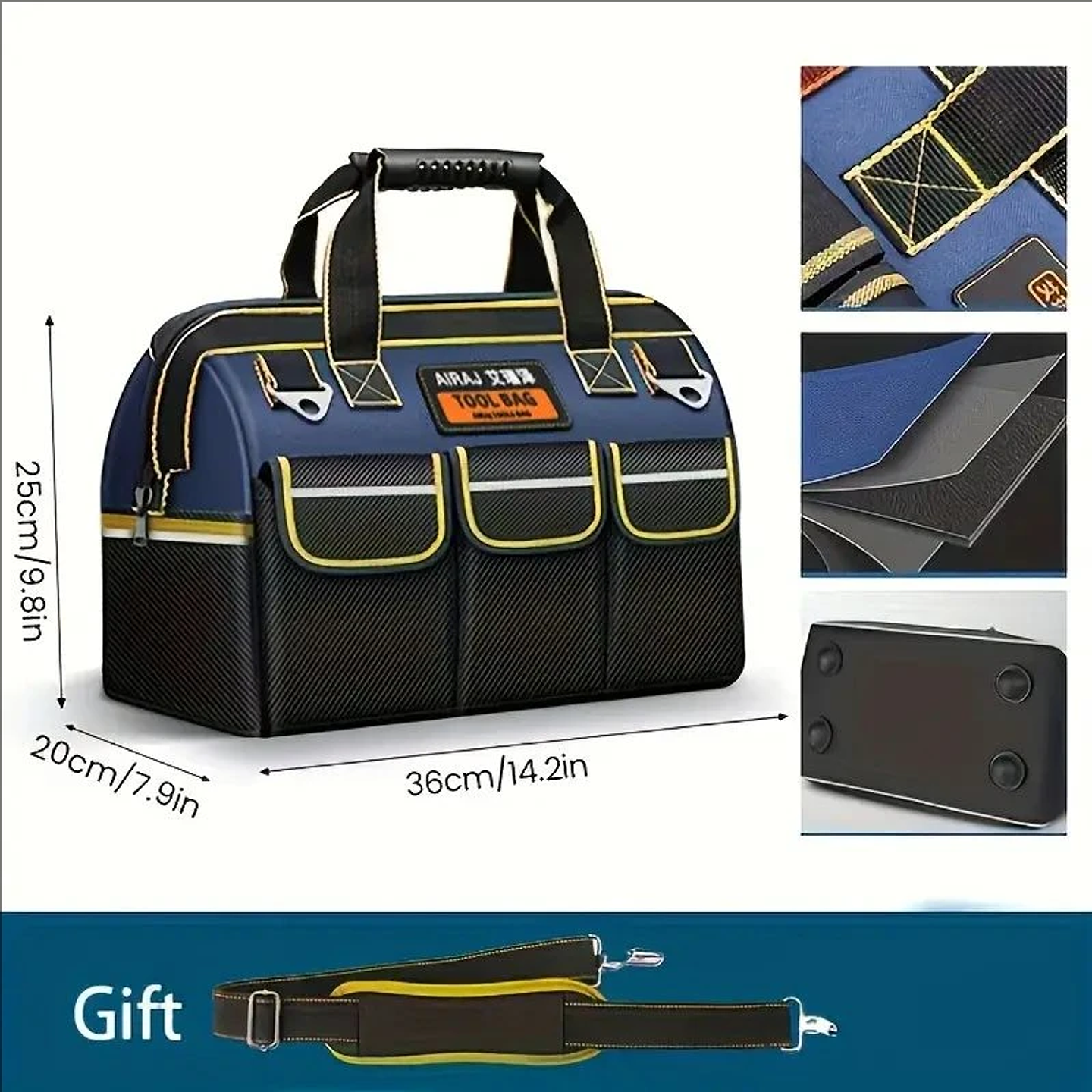 High Capacity 1680D Oxford Waterproof Electrician Tool Bag 8