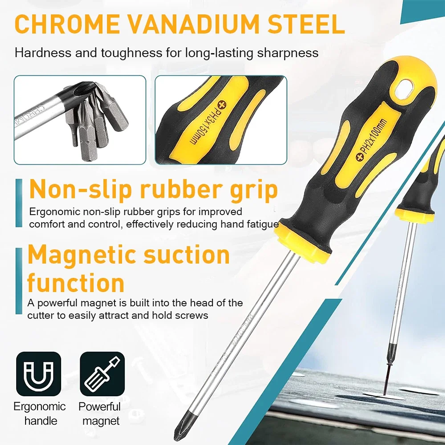 42-Piece Magnetic Precision Screwdriver Set with Storage Case 10